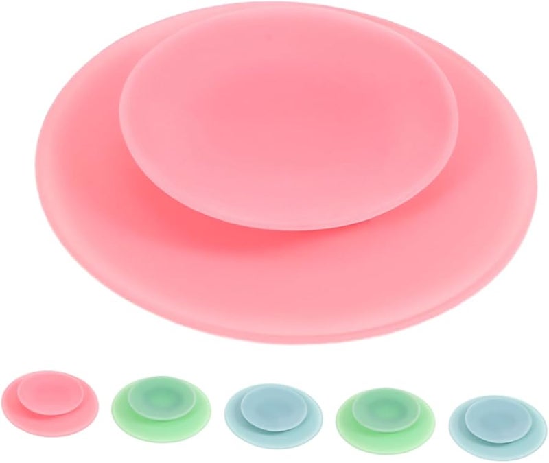 6Pcs Silicone Suction Pads for Bowls Plates Double Sided Grip for Seniors Patients - Image 1